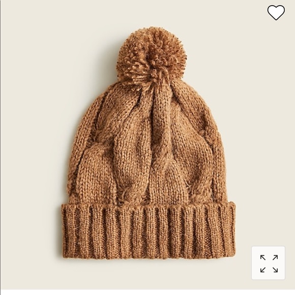 J. Crew chunky cable knit baby alpaca wool beanie